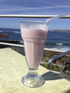 Strawberry shake at Little Bo Cafe