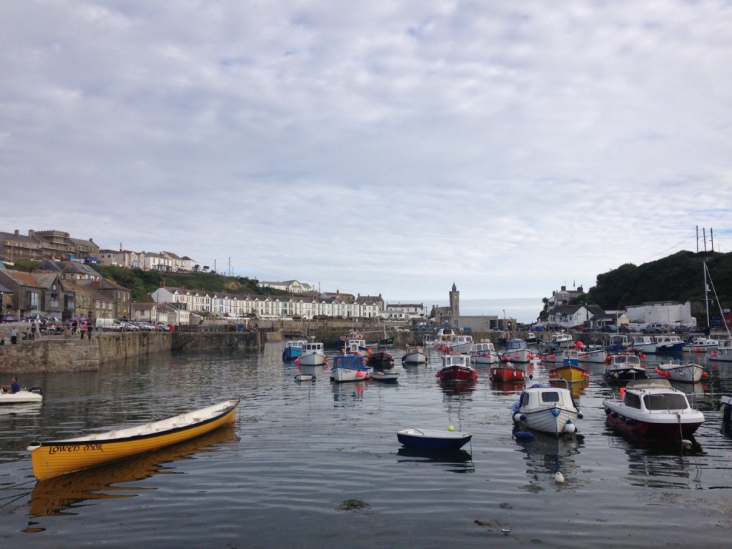 The harbour with one of the three local gigs, Lowen Mor.