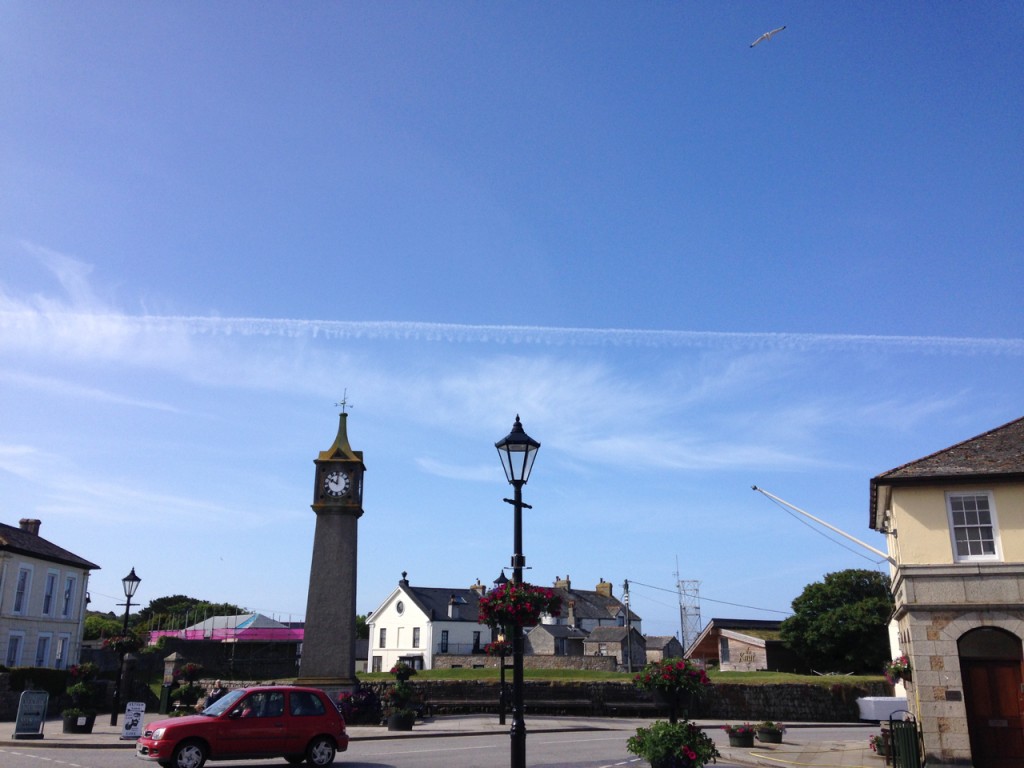 The long view - Archavon, hiding behind the mad St Just town clock.