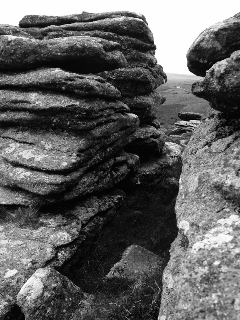 The Warren House from its nearby Tor