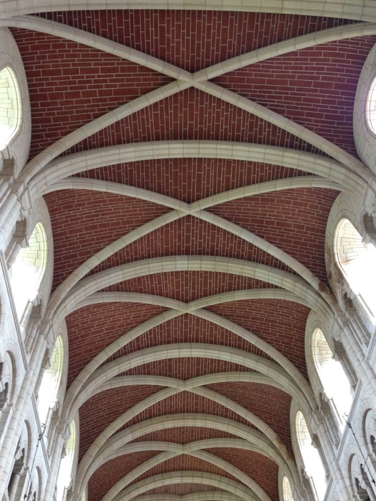 Simple, beautiful ceiling at the abbey.