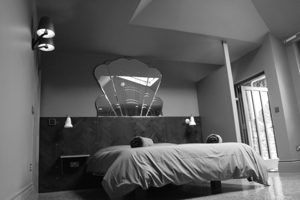 Even more grey than reality. There's a wonderful Eve mattress hiding under there to bring blissful sleep to our guests.