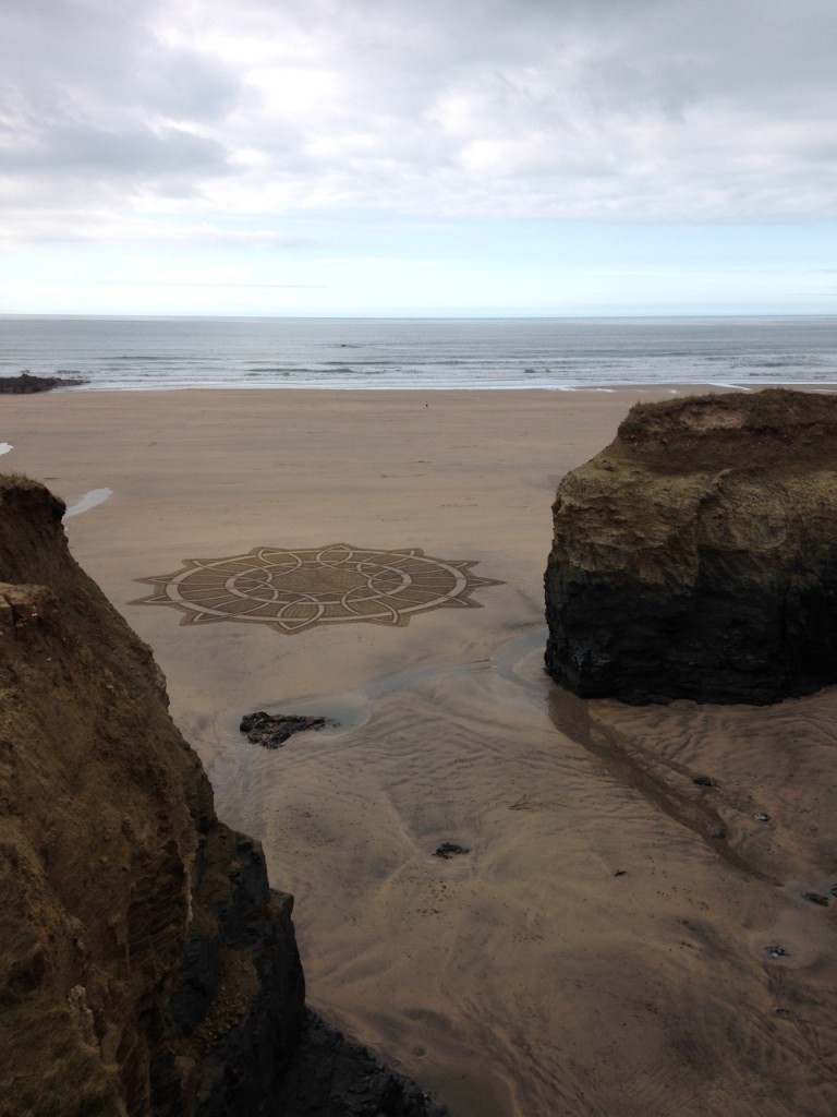 Sand art at Gwithian