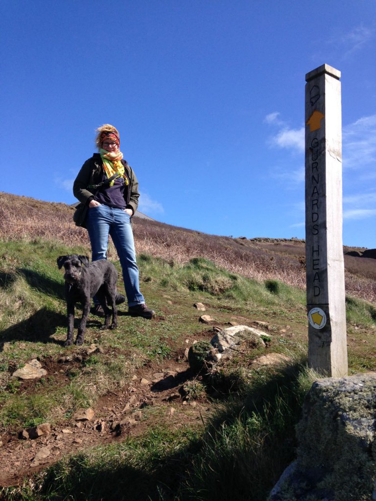 Minty and Polly, nearly at The Gurnard's Head.