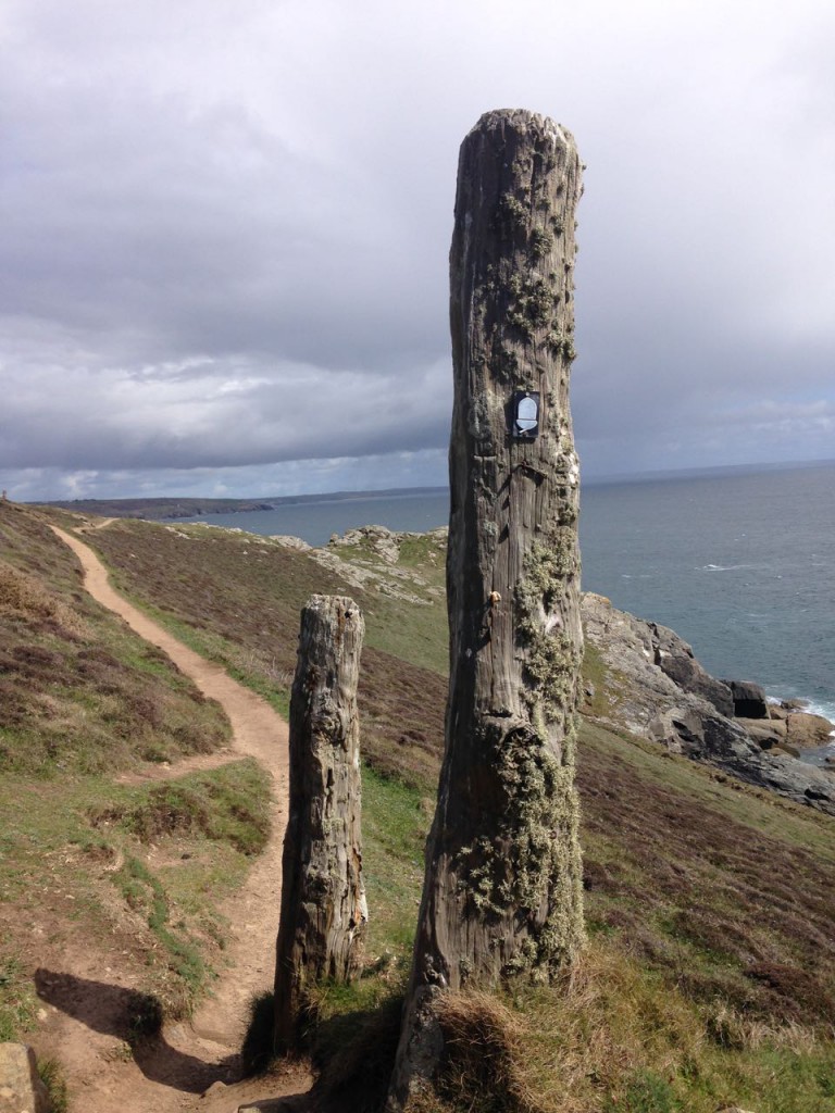 Boundary posts at Cudden Point.