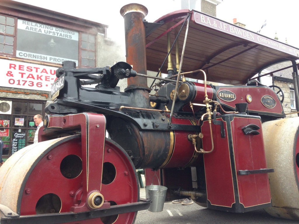 Even traction engine drivers love fish and chips - at Jeremy's.