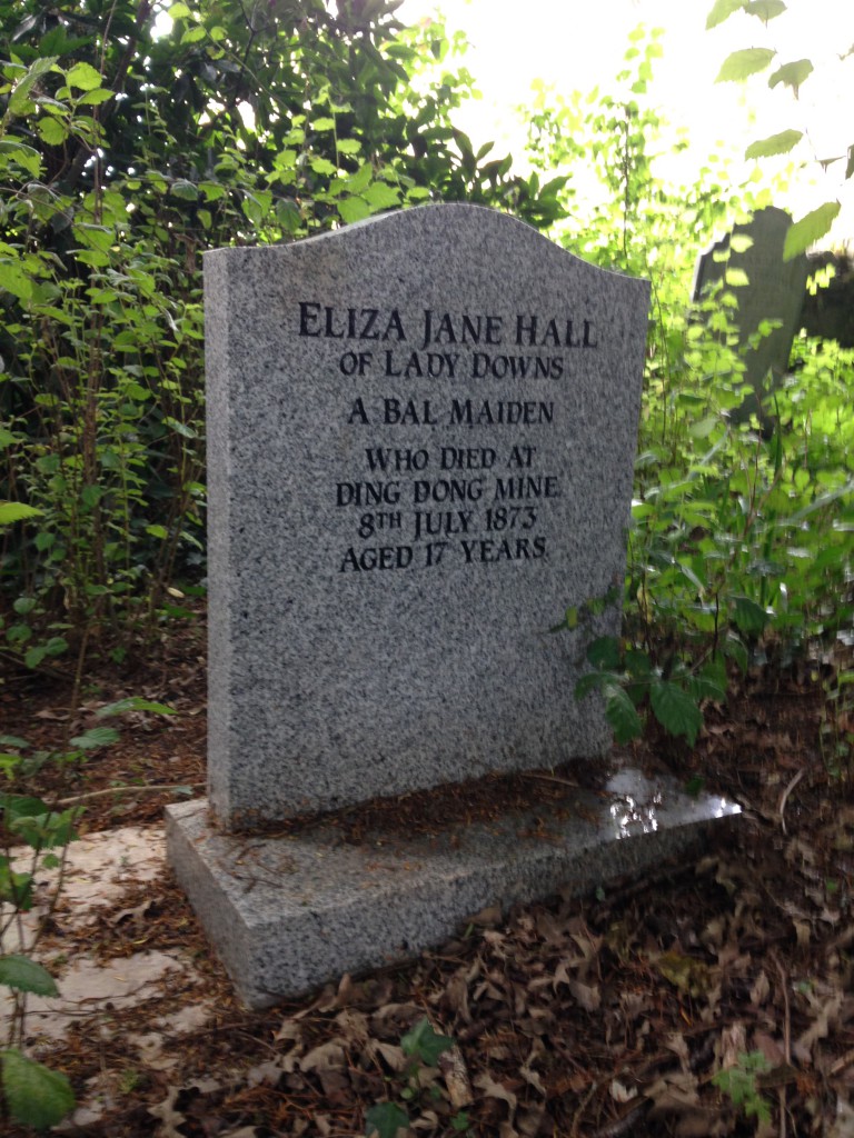 INteresting headstone in Gulval cemetery. A bal maiden was a mine worker - damn hard!