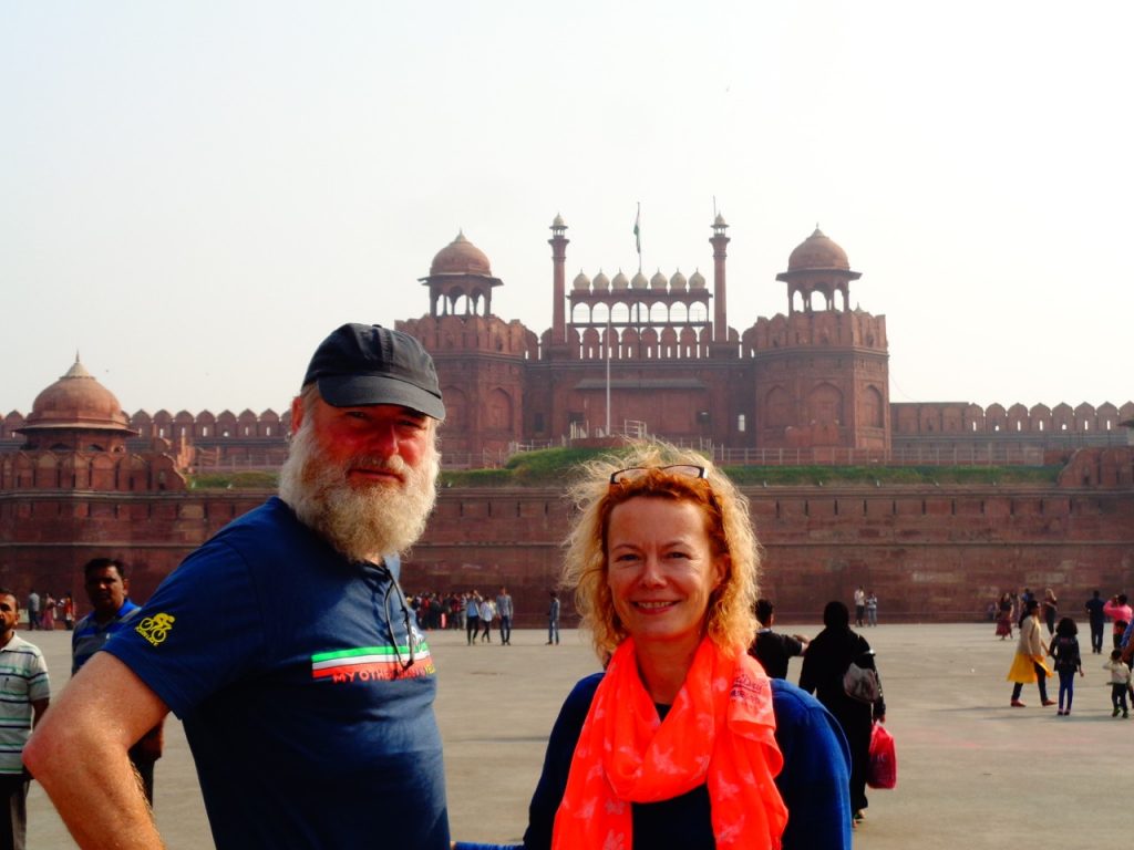 KC and Minty at the Red Fort, Delhi.