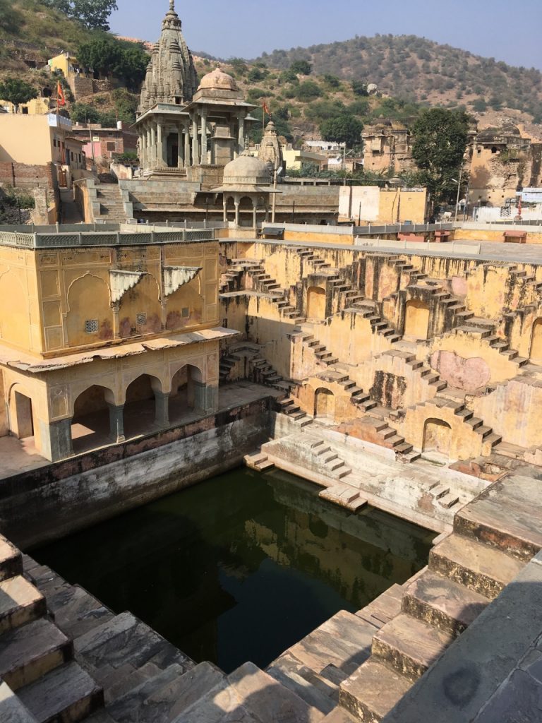 A step well beneath the Amber Fort.
